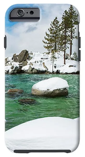 Sand Harbor Winter Panorama By Brad Scott - Phone Case