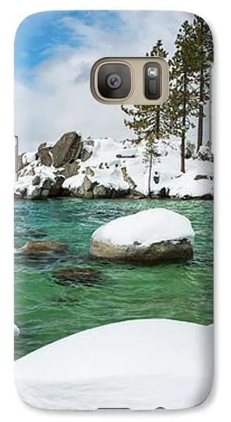 Sand Harbor Winter Panorama By Brad Scott - Phone Case