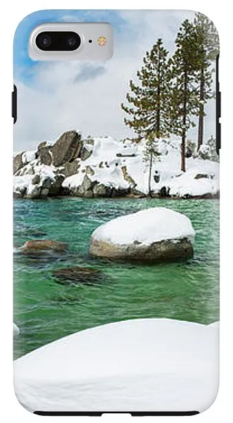 Sand Harbor Winter Panorama By Brad Scott - Phone Case