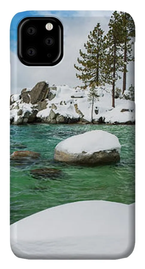 Sand Harbor Winter Panorama By Brad Scott - Phone Case