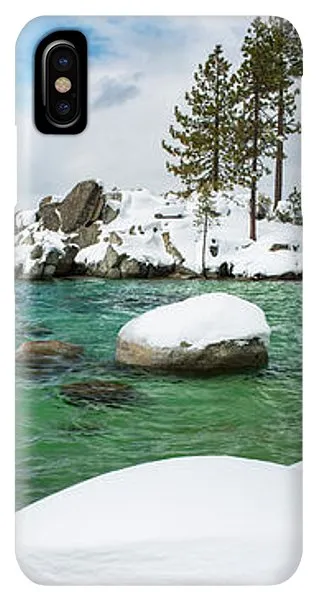 Sand Harbor Winter Panorama By Brad Scott - Phone Case