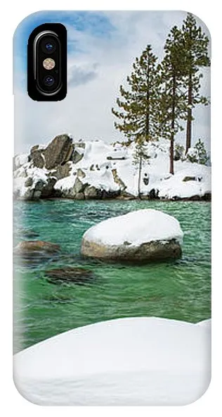 Sand Harbor Winter Panorama By Brad Scott - Phone Case