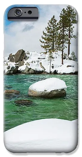 Sand Harbor Winter Panorama By Brad Scott - Phone Case