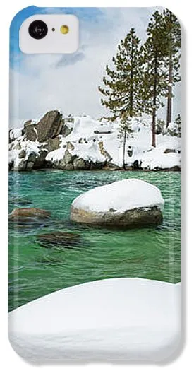 Sand Harbor Winter Panorama By Brad Scott - Phone Case