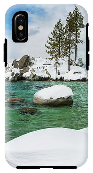 Sand Harbor Winter Panorama By Brad Scott - Phone Case