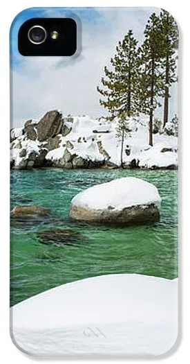 Sand Harbor Winter Panorama By Brad Scott - Phone Case