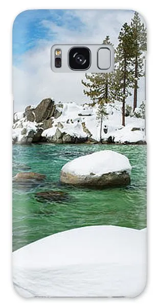 Sand Harbor Winter Panorama By Brad Scott - Phone Case