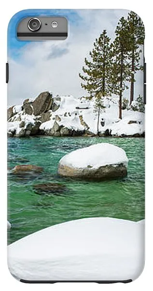 Sand Harbor Winter Panorama By Brad Scott - Phone Case