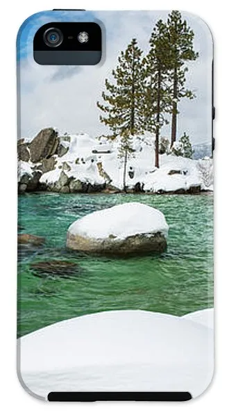 Sand Harbor Winter Panorama By Brad Scott - Phone Case