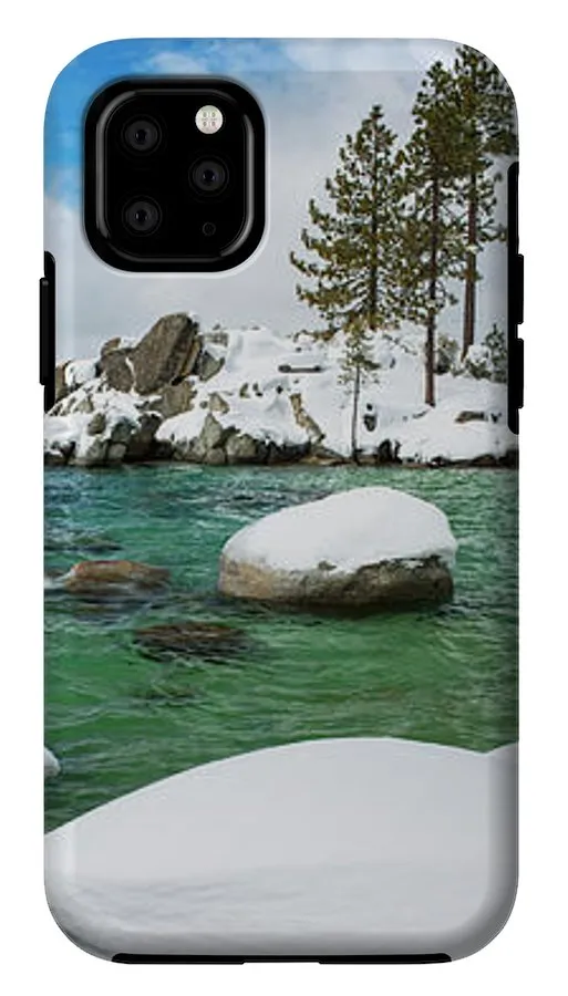 Sand Harbor Winter Panorama By Brad Scott - Phone Case