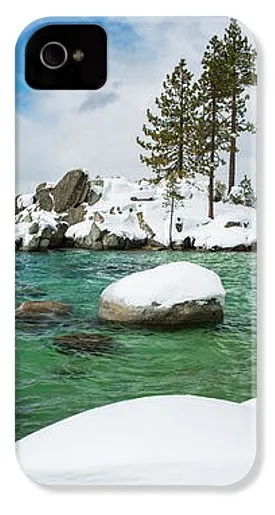 Sand Harbor Winter Panorama By Brad Scott - Phone Case