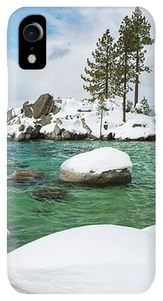 Sand Harbor Winter Panorama By Brad Scott - Phone Case