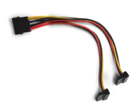 SATA Power Cable with Dual right angle SATA plug crimping type connector