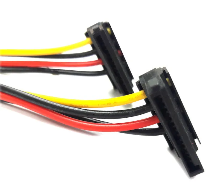 SATA Power Cable with Dual right angle SATA plug crimping type connector