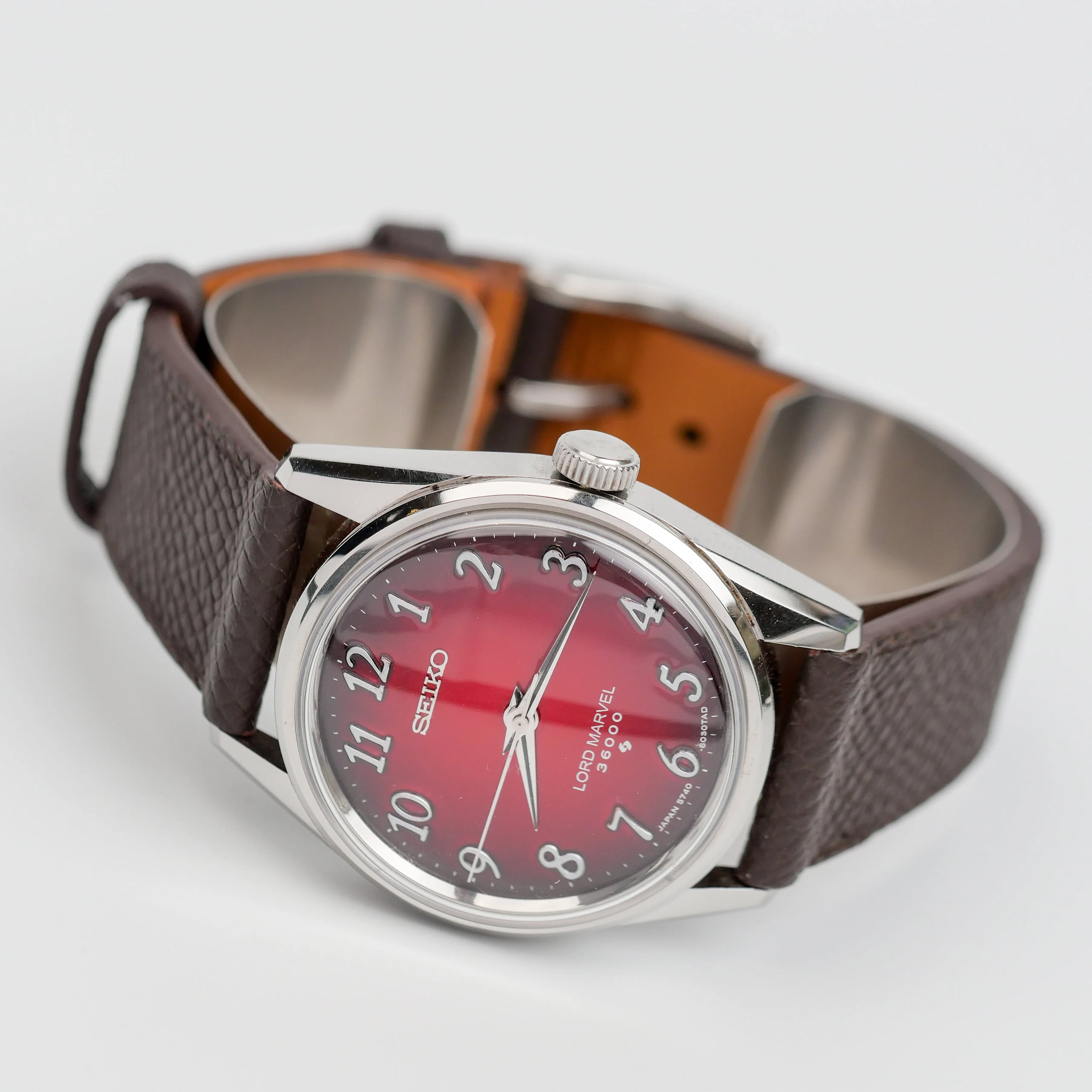 SEIKO LORD MARVEL HI-BEAT 36000 FUMÉ BORDEAUX DIAL REF. 5740-8000