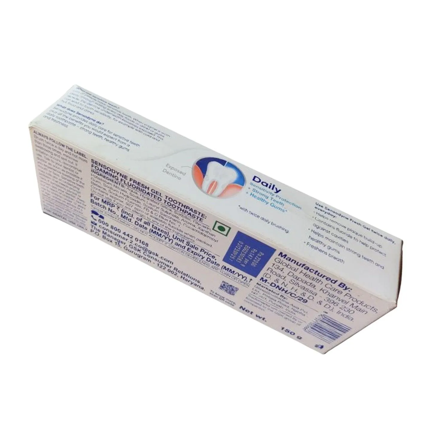 Sensodyne Toothpaste Fresh Gel (150g)   Toothbrush