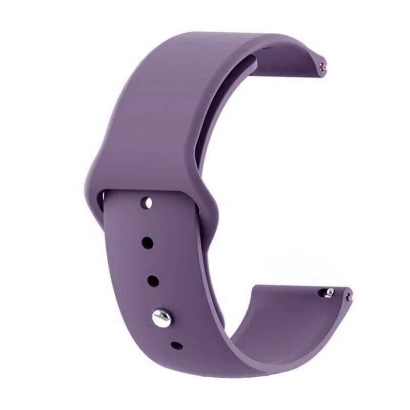 Silicone Button Style Watch Straps Compatible with Garmin Vivomove Trend