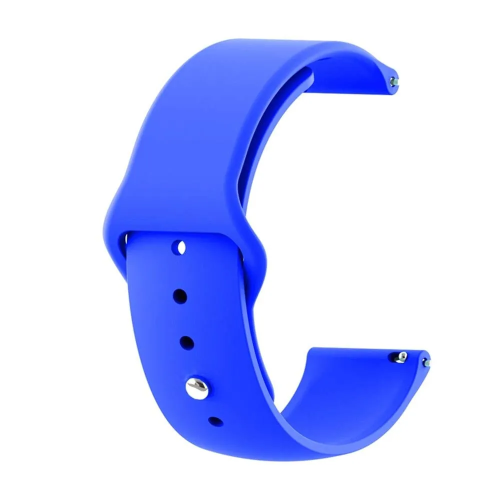 Silicone Button Style Watch Straps Compatible with Samsung Galaxy Watch Active 2 (40mm & 44mm)