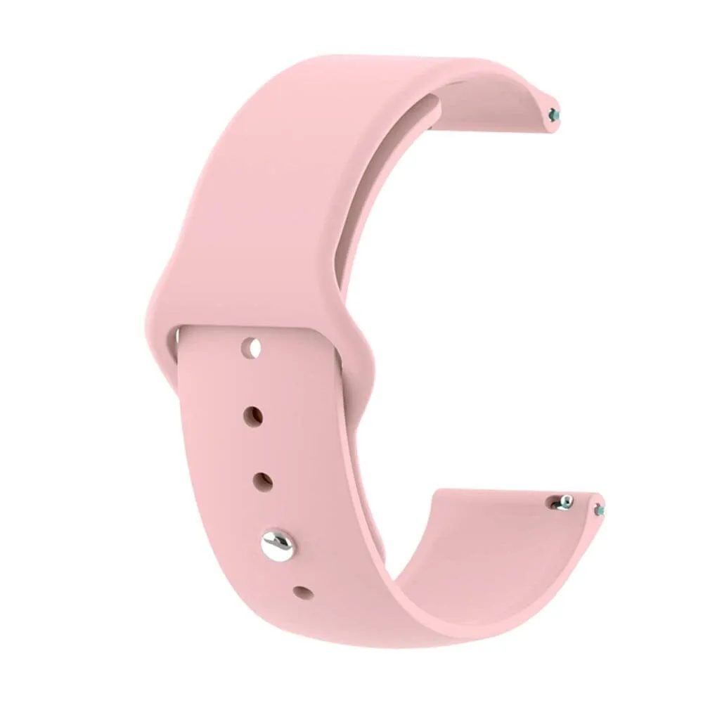 Silicone Button Style Watch Straps Compatible with Samsung Galaxy Watch Active 2 (40mm & 44mm)