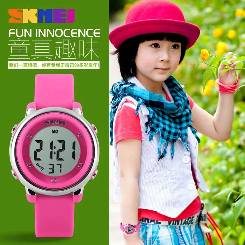 SKMEI Children LED Digital Watch Relogio Feminino Sports Watches Kids Cartoon Jelly Relojes Mujer 2017 Waterproof Wristwatches