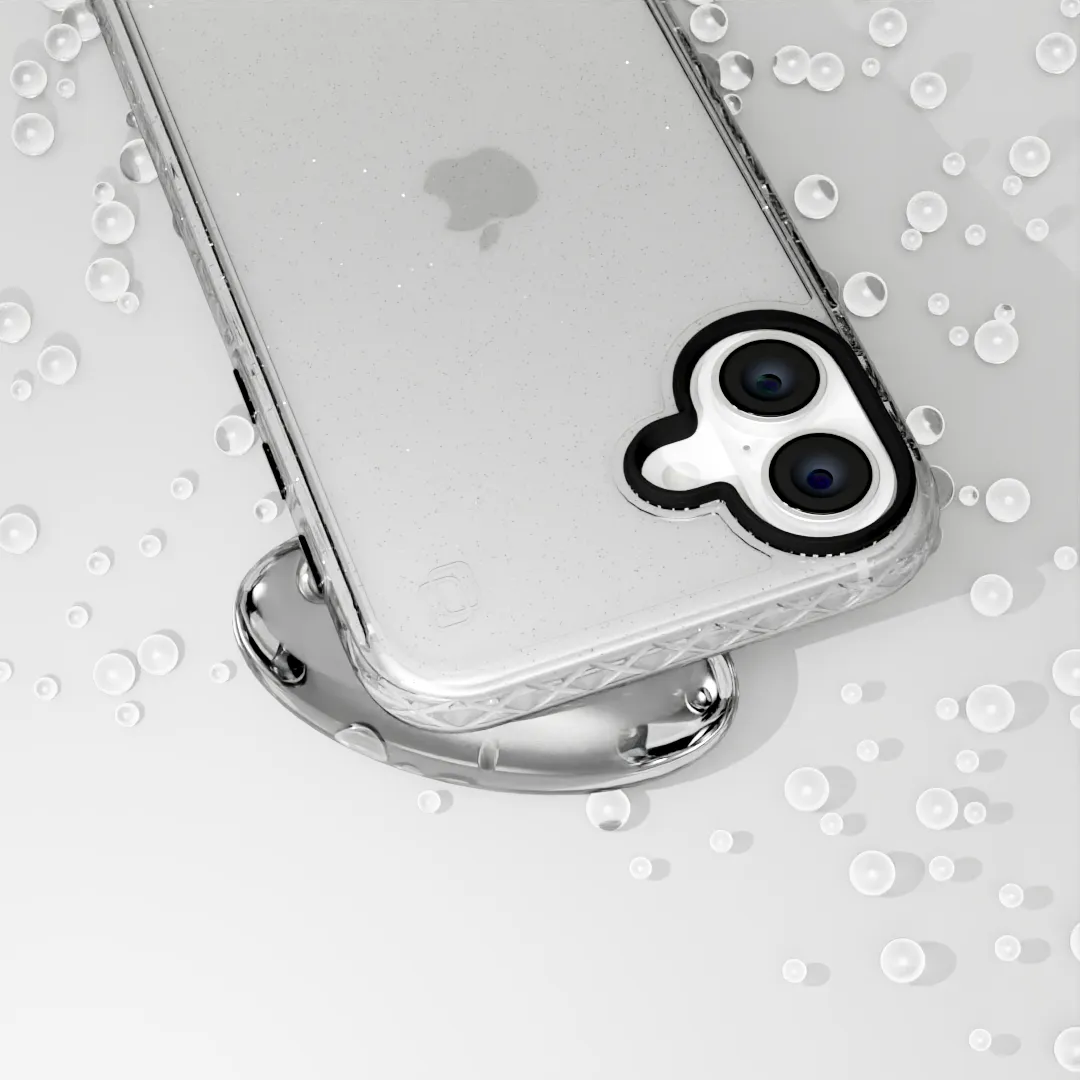 Slim TPU Case for Apple iPhone 16 | Crystal Clear Sparkle | Altitude Series