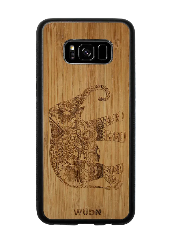 Slim Wooden Phone Case | Bamboo Elephant