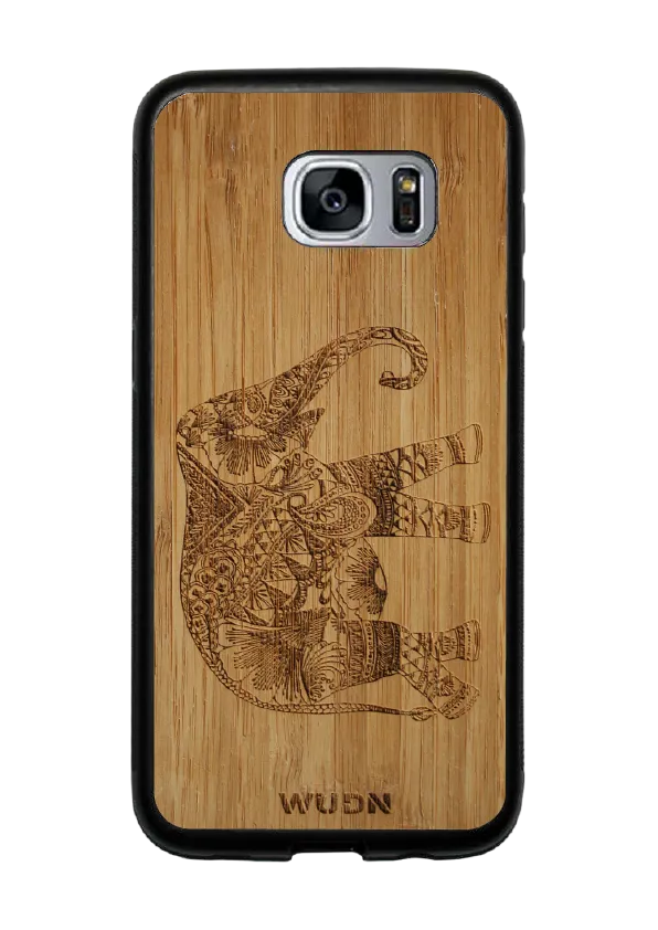 Slim Wooden Phone Case | Bamboo Elephant