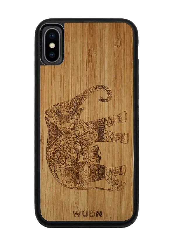 Slim Wooden Phone Case | Bamboo Elephant