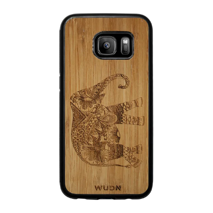 Slim Wooden Phone Case | Bamboo Elephant