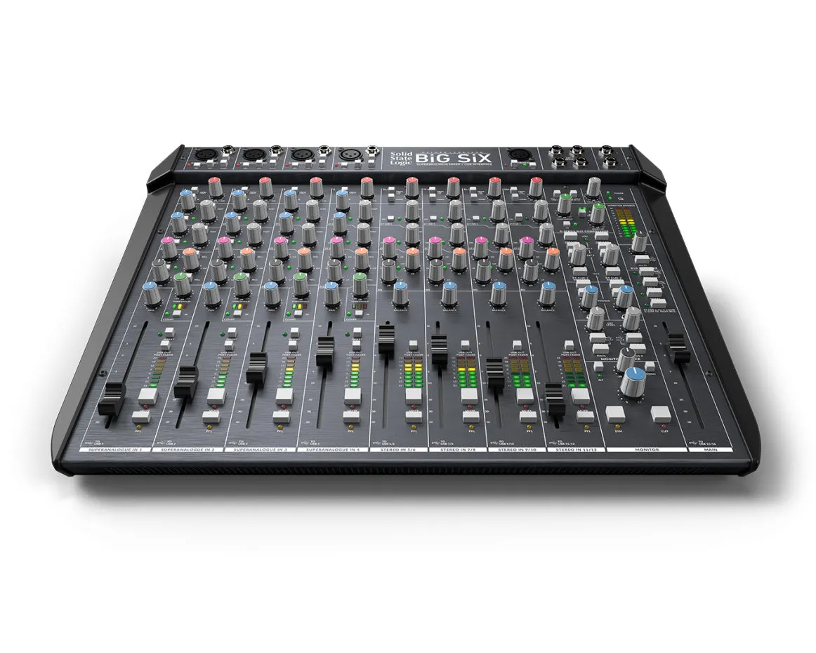 Solid State Logic Big SiX Super Analogue Desktop Mixer with USB Interface with FREE UV500 Stereo Equalizer Module