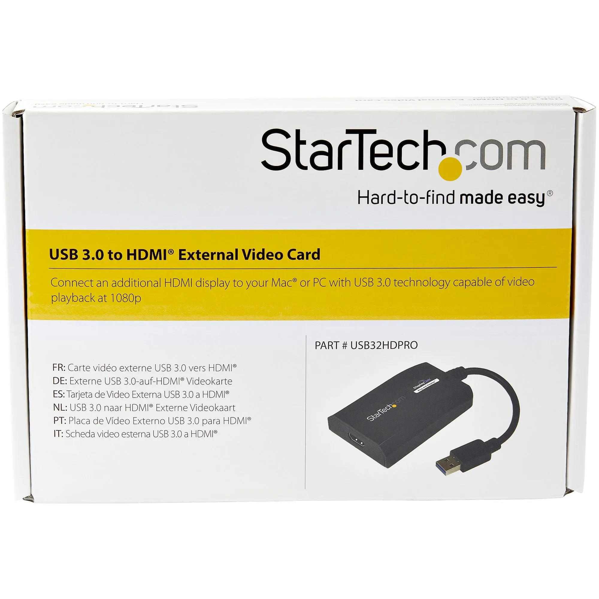 Startech.Com Usb 3.0 To Hdmi External Video Card Adapter - Displaylink Certified - 1920X1200 - Multimonitor Graphics Ada