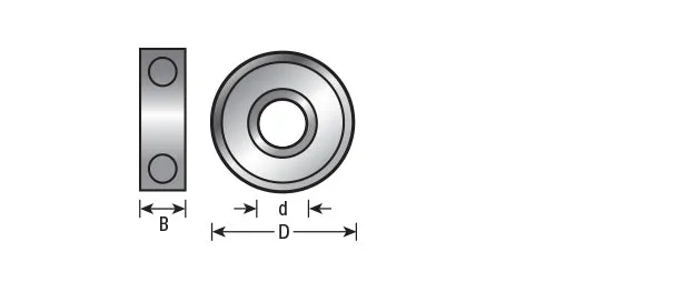 Steel Ball Bearing Guide | 1⁄2 Overall Dia x 1⁄4 Inner Dia x 3⁄16 Height with Teflon | 47701-HP | 738685477014