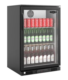 Sterling Pro Green SP1HC-BK 106 Bottle Hinged Single Door Bottle Cooler