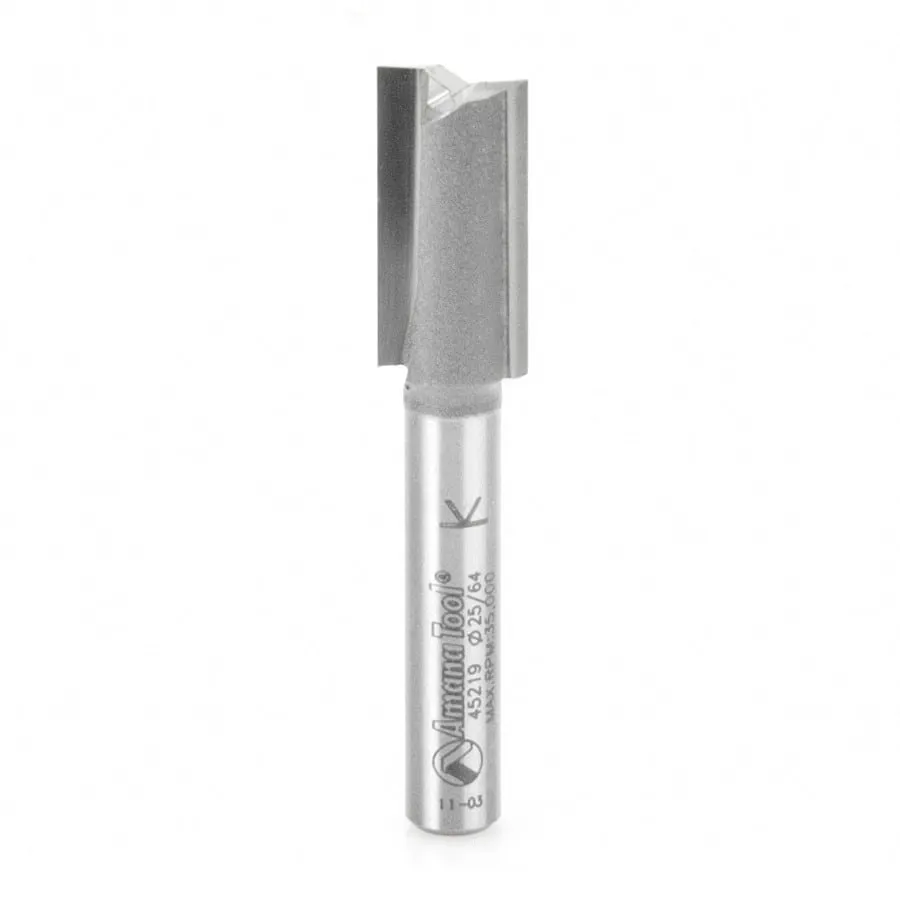 Straight Plunge Metric Router Bit | 2 Flute | 10mm Dia x 19mm x 1⁄4" Shank | 45219 | 738685852194