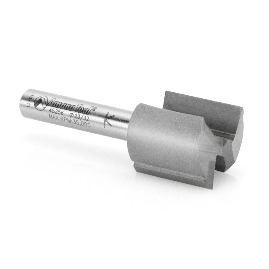 Straight Plunge Metric Router Bit | 2 Flute | 18mm Dia x 3⁄4mm x 1⁄4" Shank | 45256 | 738685452561