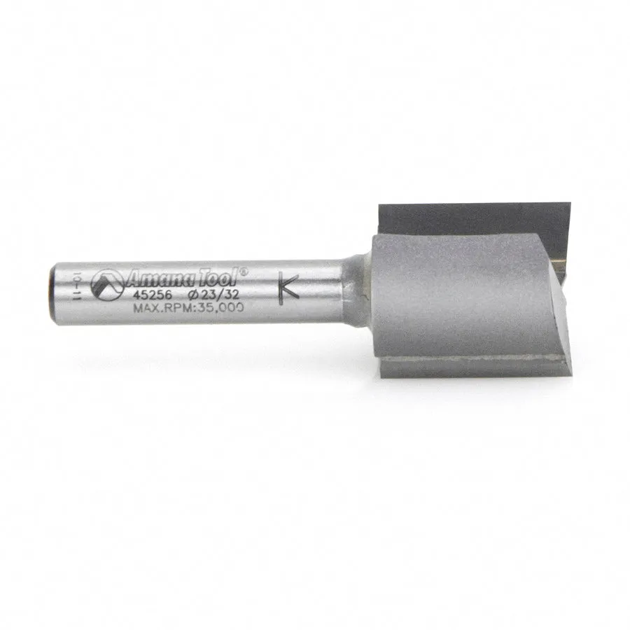 Straight Plunge Metric Router Bit | 2 Flute | 18mm Dia x 3⁄4mm x 1⁄4" Shank | 45256 | 738685452561