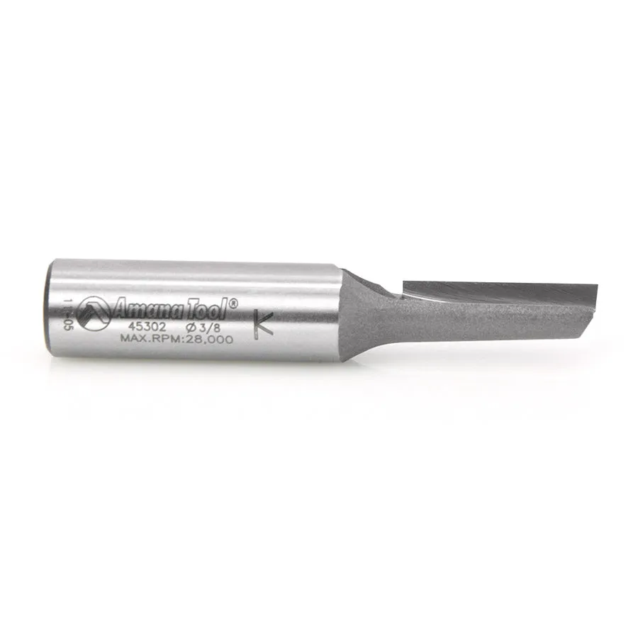 Straight Plunge Router Bit | Single Flute | 3⁄8 Dia x 1" x 1⁄2 Shank | 45302 | 738685853023