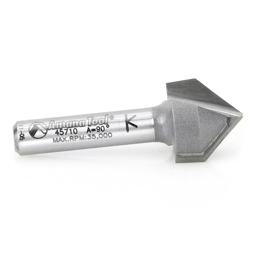 V Groove Router Bit | 90°x 5⁄8 Dia x 1⁄2 x 1⁄4" Shank | 45710 | 738685857106