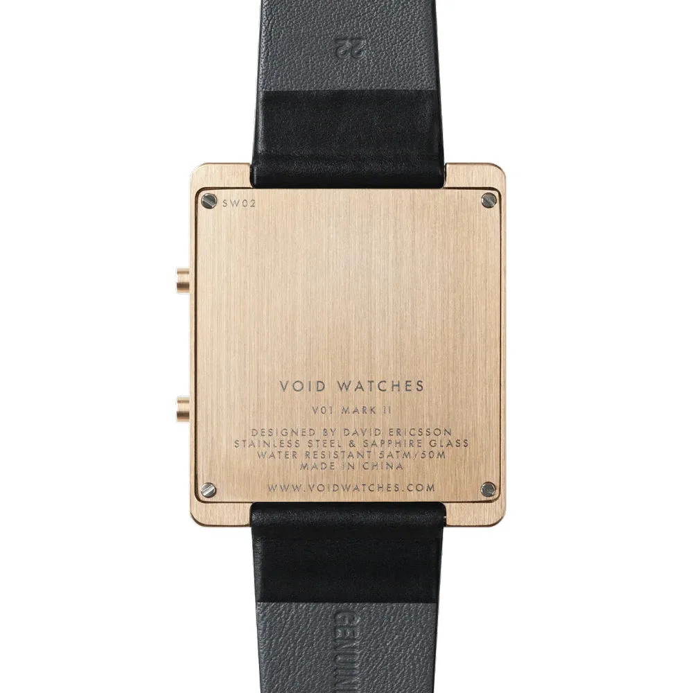 V01MKII Digital Watch: Copper   Black