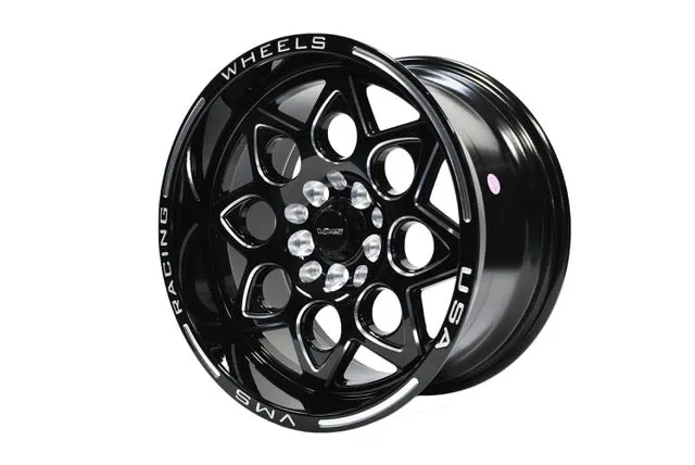 VMS Wheels Rocket 15x8 4x100/114.3  20 Offset Black Milling - VWRT004