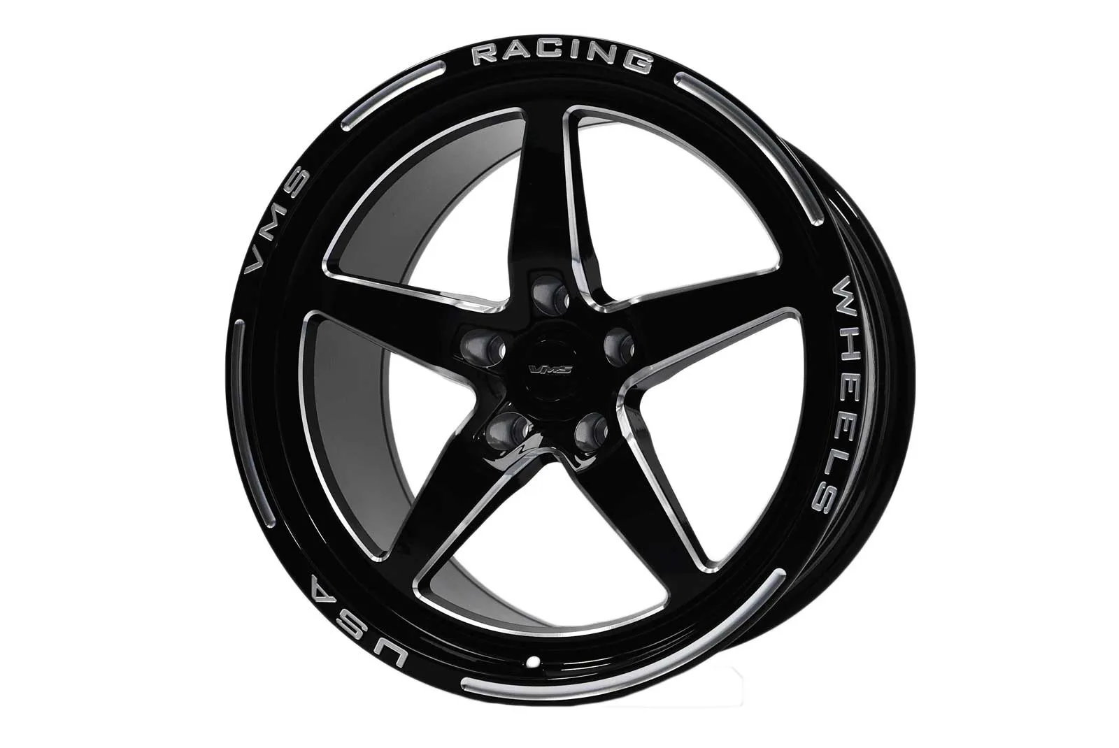 VMS Wheels Star 18x9.5 5x114.3  35 Offset Black Milling Finish - VWST038