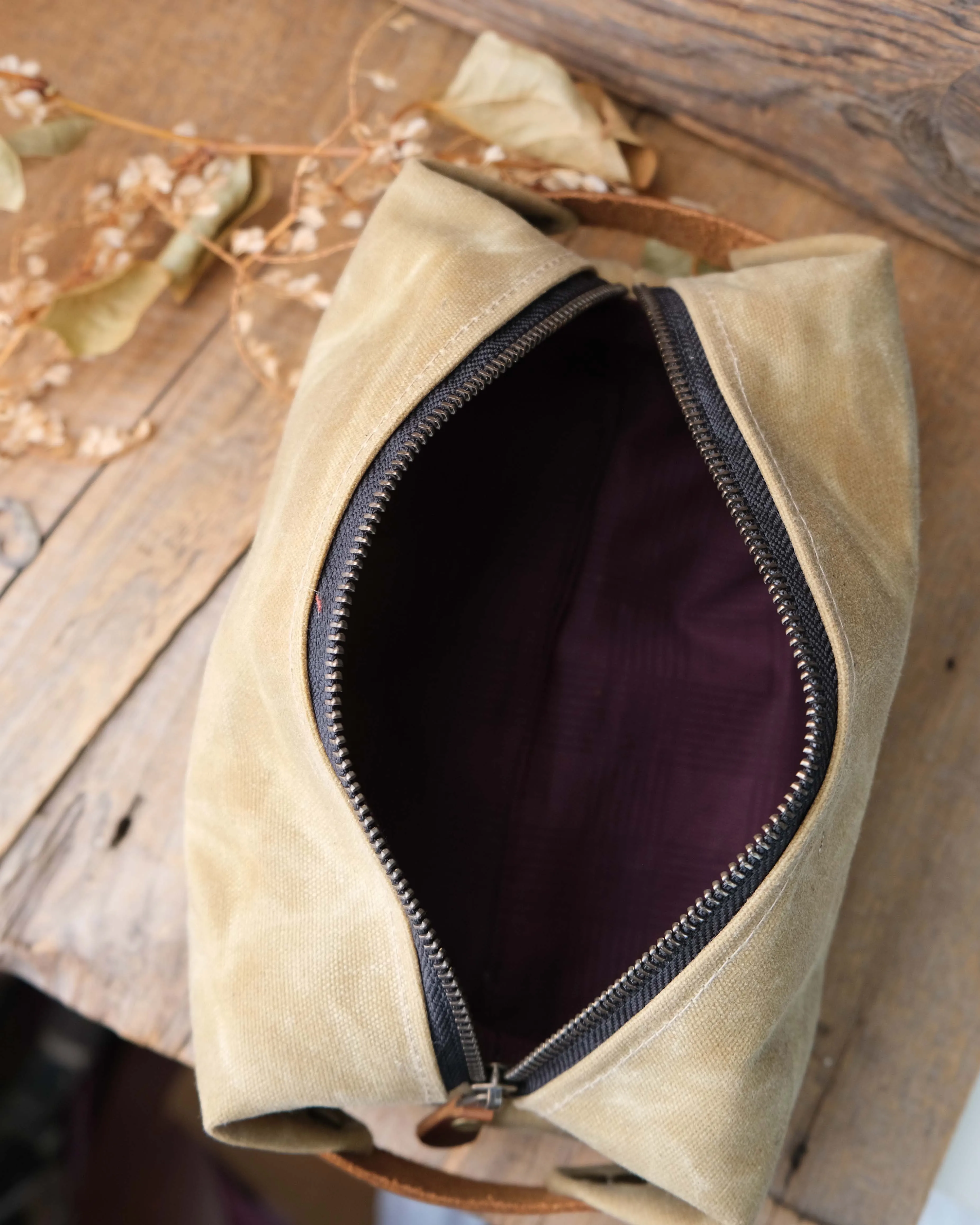 Waxed Canvas Dopp Kit: Multiple Options