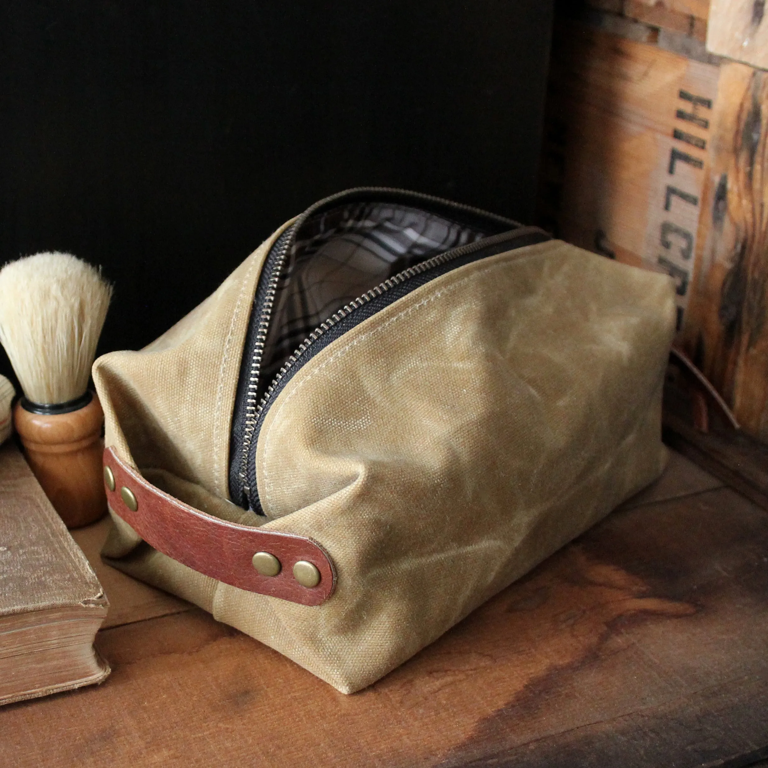 Waxed Canvas Dopp Kit: Multiple Options