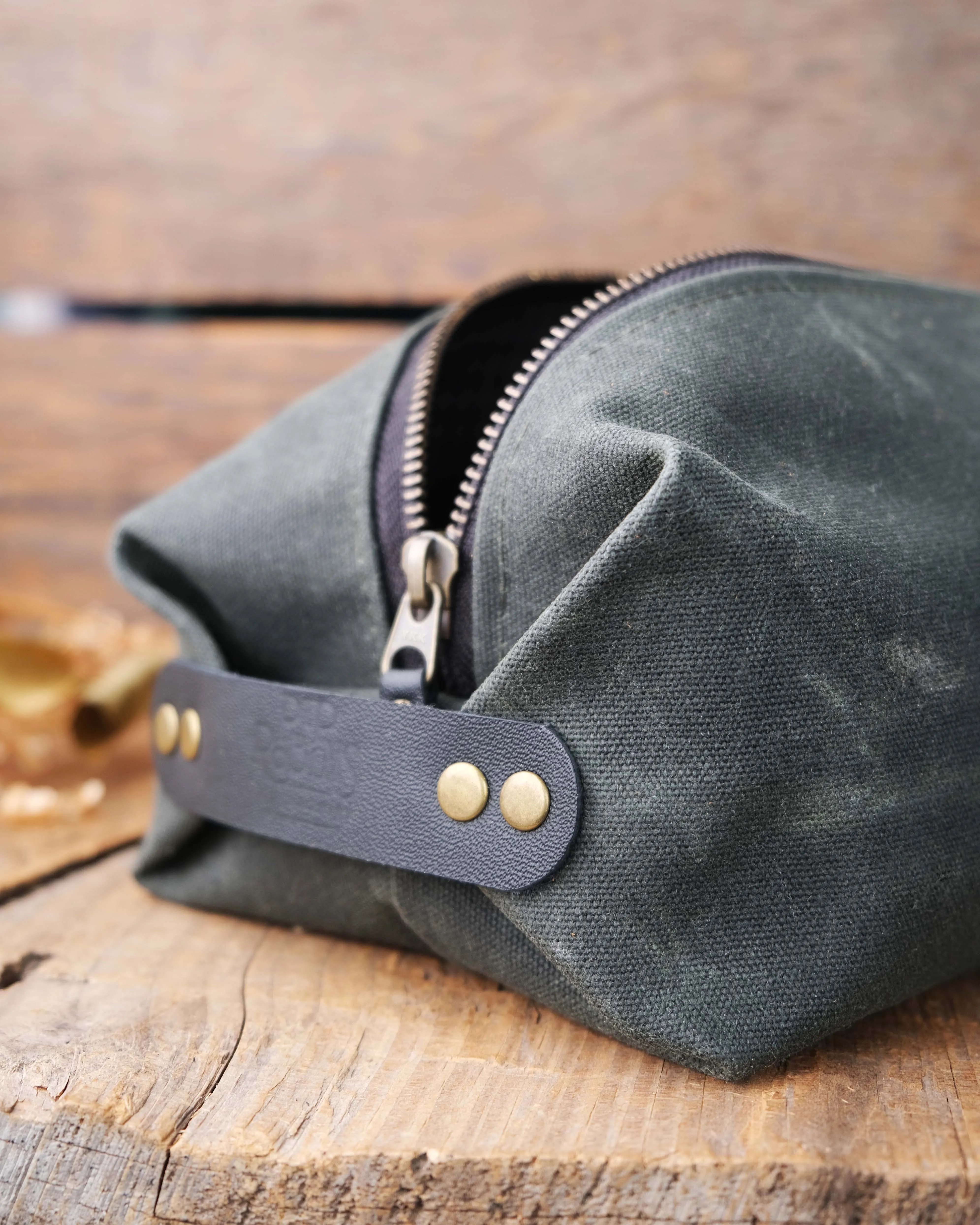 Waxed Canvas Dopp Kit: Multiple Options