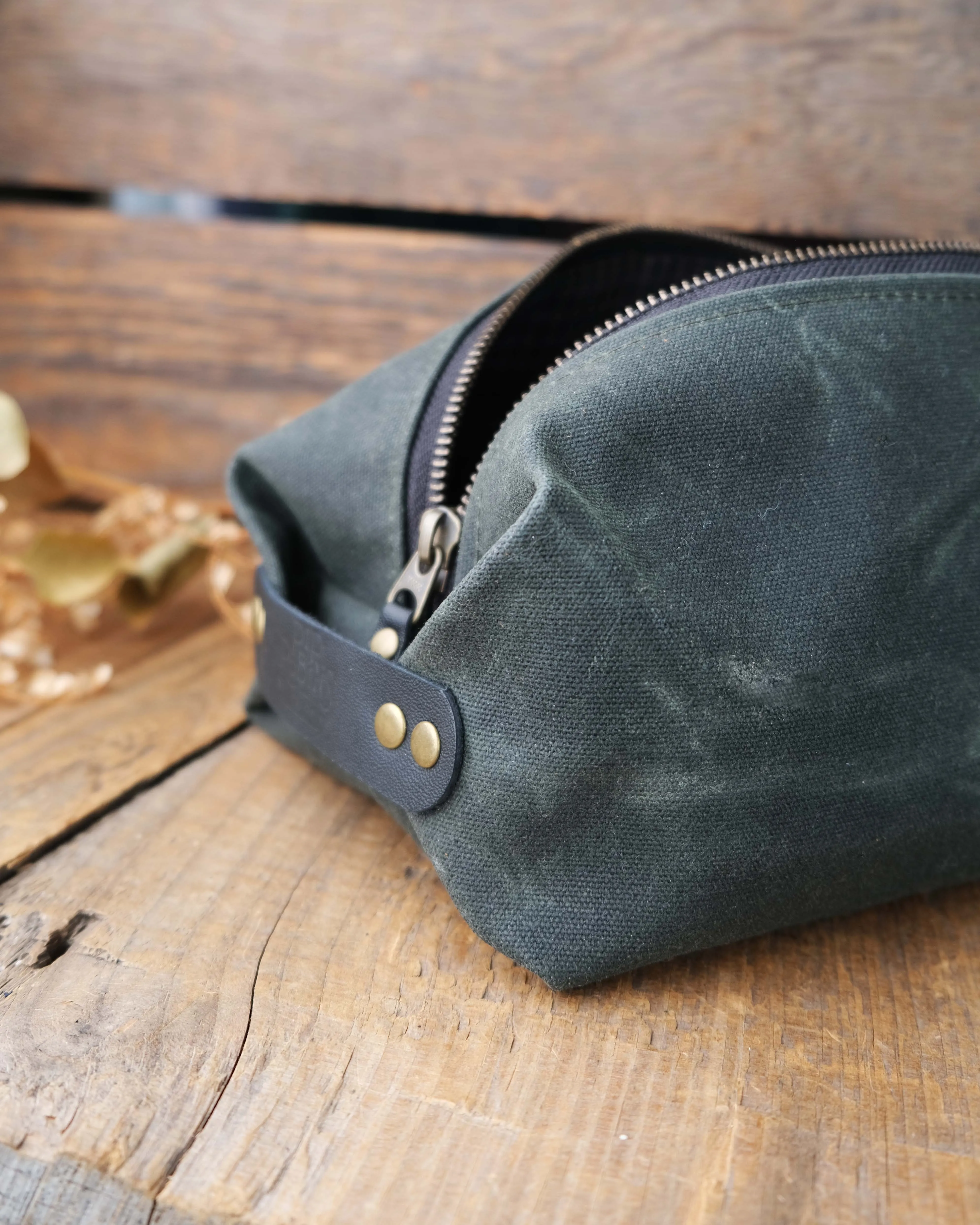 Waxed Canvas Dopp Kit: Multiple Options