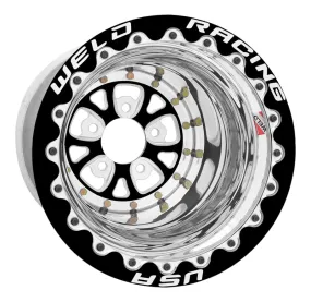 Weld Racing V-series Drag Wheel Blk 15x12 5x4.5 BC 6.0 BS