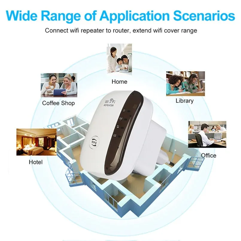 Wifi Boost - 300MBPS Wifi Booster, White Simple Pack / US plug