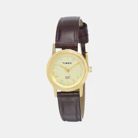 Women Champagne Analog Leather Watch B301