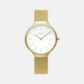 Women's White Analog Stainless Steel Watch V240LXGWMG