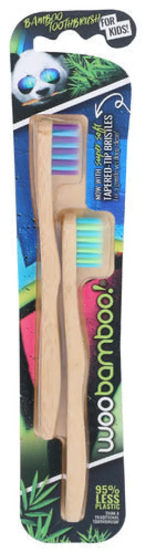 Woobamboo Toothbrush Kid Supersoft 2pk 1 Ea - Pack Of 6